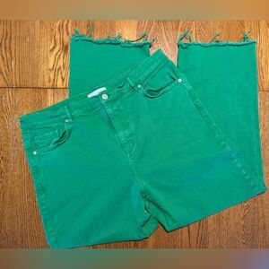 LOFT Vibrant Green Cropped Pants